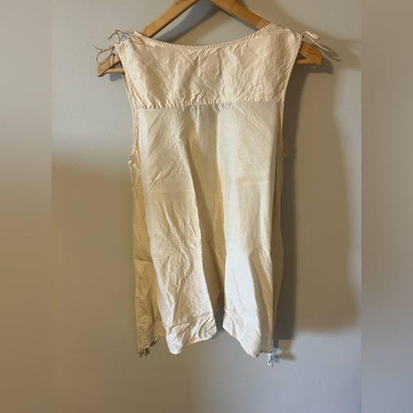 100% Silk Maeve Anthropologie Afterglow Embroidered Top Ivory Blouse Size Small - Picture 12 of 12